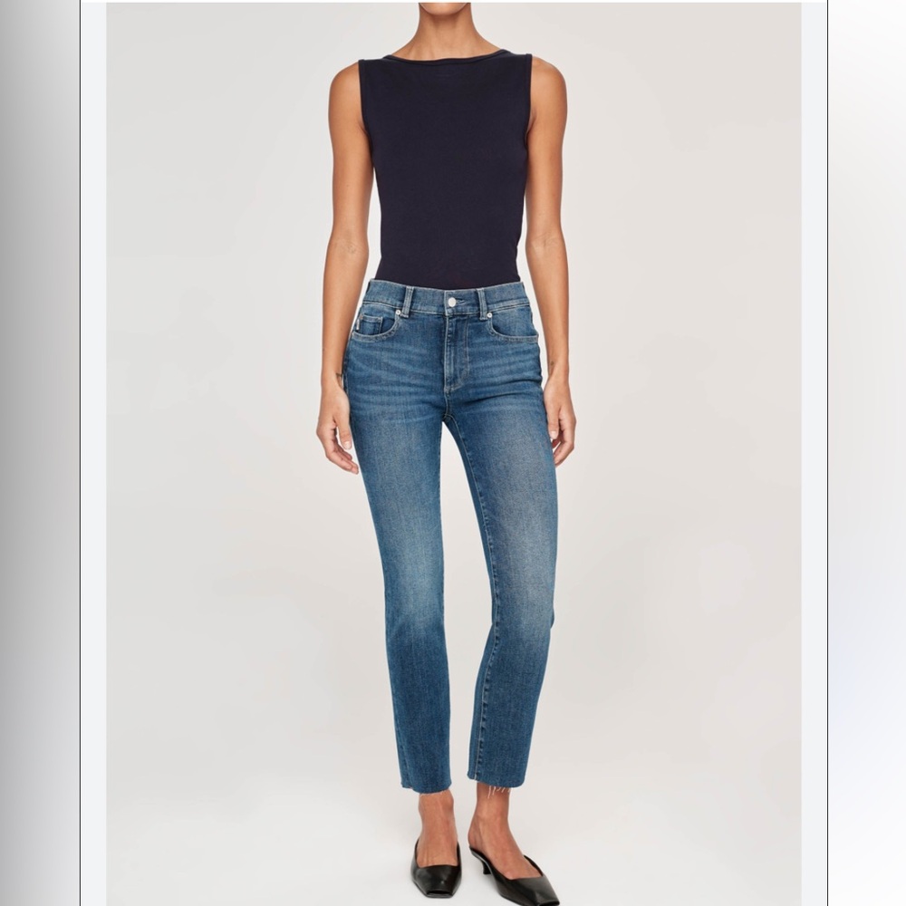 DL1961 Mara Straight Mid-Rise Instasculpt Ankle Sz 31